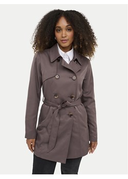 ONLY Trencz Valerie 15191821 Brązowy Regular Fit ze sklepu MODIVO w kategorii Płaszcze damskie - zdjęcie 189231420