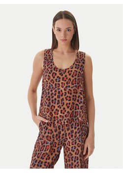 LOLA CASADEMUNT Top MS2615033 Brązowy Regular Fit ze sklepu MODIVO w kategorii Bluzki damskie - zdjęcie 189231454