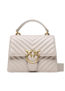 Pinko Torebka Love One Top Handle Mini Light PE 23 PLTT 100071 A0GK Szary ze sklepu MODIVO w kategorii Listonoszki - zdjęcie 189231501