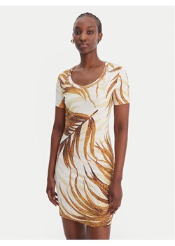 Just Cavalli Sukienka codzienna 80PAOE02 CJ112 Biały Slim Fit ze sklepu MODIVO w kategorii Sukienki - zdjęcie 189231534