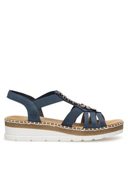 Rieker Sandały V1206-14 Granatowy ze sklepu MODIVO w kategorii Sandały damskie - zdjęcie 189231573