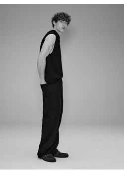 Reserved - Kamizelka z wiskozą - czarny ze sklepu Reserved w kategorii Kamizelki męskie - zdjęcie 189234650