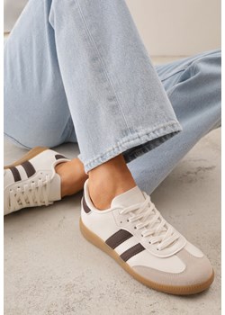 Beżowo-Brązowe Sneakersy VICES o Fasonie Klasycznych Tenisówek Azimina ze sklepu renee.pl w kategorii Buty sportowe damskie - zdjęcie 189235042