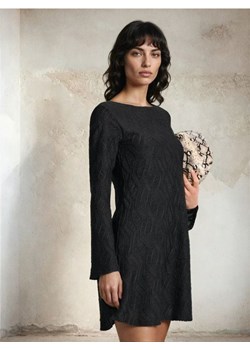 Sinsay - Sukienka mini ze strukturalnym wzorem - czarny ze sklepu Sinsay w kategorii Sukienki - zdjęcie 189235581