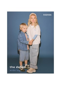 Reserved - Jeansy super wide leg 7/8 - niebieski ze sklepu Reserved w kategorii Spodnie dziewczęce - zdjęcie 189237164