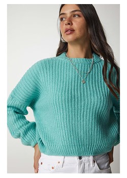 Happiness Istanbul Sweter w kolorze turkusowym ze sklepu Limango Polska w kategorii Swetry damskie - zdjęcie 189237362