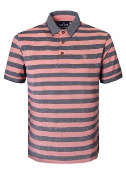 Bawełniana, Męska Koszulka Polo - Pako Jeans - Łososiowe Pasy TSPJNSpoloJACKSONpoGR ze sklepu JegoSzafa.pl w kategorii T-shirty męskie - zdjęcie 189237763