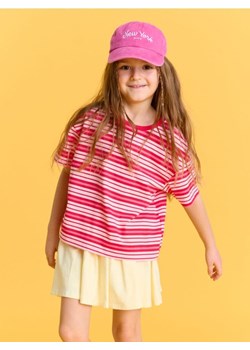 Sinsay - Bawełniana czapka z haftowanym napisem "New York" - różowy ze sklepu Sinsay w kategorii Czapki dziecięce - zdjęcie 189238401
