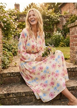 Sinsay - Sukienka koszulowa ze wzorkiem - wielobarwny ze sklepu Sinsay w kategorii Sukienki - zdjęcie 189238423