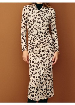 Sinsay - Sukienka we wzór w panterkę z marszczeniami - wielobarwny ze sklepu Sinsay w kategorii Sukienki - zdjęcie 189238430