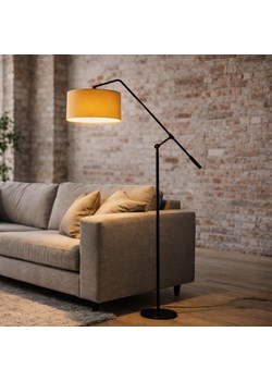 Nowoczesna lampa podłogowa z musztardowym abażurem LIBERIA na regulowanym ramieniu ze sklepu Lysne w kategorii Lampy podłogowe - zdjęcie 189238442