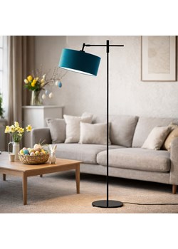 Czarna lampa podłogowa z regulowanym ramieniem MELTON ze sklepu Lysne w kategorii Lampy podłogowe - zdjęcie 189238522