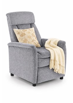 Popielaty rozkładany fotel wypoczynkowy D3-F12 ze sklepu Edinos.pl w kategorii Fotele - zdjęcie 189238744