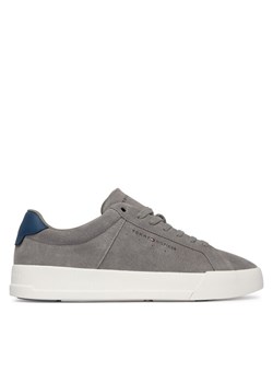 Tommy Hilfiger Sneakersy Th Court Suede FM0FM05824 Szary ze sklepu MODIVO w kategorii Buty sportowe męskie - zdjęcie 189239130