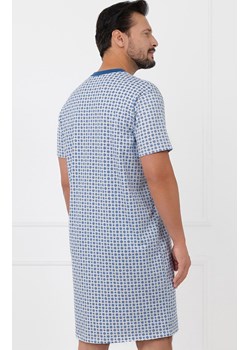 Męska koszula nocna z krótkim rękawem Nigier, Kolor niebieski-wzór, Rozmiar L, Italian Fashion ze sklepu Primodo w kategorii Piżamy męskie - zdjęcie 189239763
