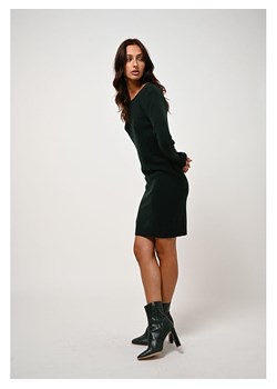 AUTHENTIC CASHMERE Kaszmirowa sukienka "Armet" w kolorze ciemnozielonym ze sklepu Limango Polska w kategorii Sukienki - zdjęcie 189239854