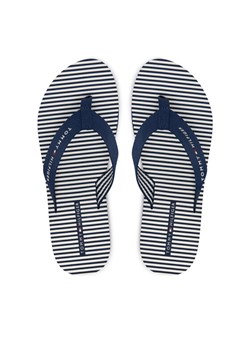 Tommy Hilfiger Japonki Th Ithaca Stripe Summer Sandal FW0FW09192 Granatowy ze sklepu MODIVO w kategorii Klapki damskie - zdjęcie 189239952