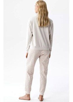 Atlantic długa bawełniana piżama damska NLP-515-BEZJ_ROZ, Kolor beżowy-wzór, Rozmiar S, ATLANTIC ze sklepu Intymna w kategorii Piżamy damskie - zdjęcie 189241330