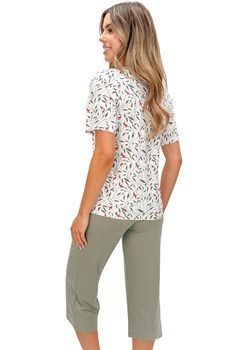 Piżama damska z wiskozy Melisa 3/4, Kolor zielony-ecru, Rozmiar S, Donna ze sklepu Intymna w kategorii Piżamy damskie - zdjęcie 189241364