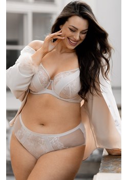 Koronkowe figi damskie beżowe Monaco 19245, Kolor beżowy, Rozmiar 2XL, Mediolano ze sklepu Intymna w kategorii Majtki damskie - zdjęcie 189241694