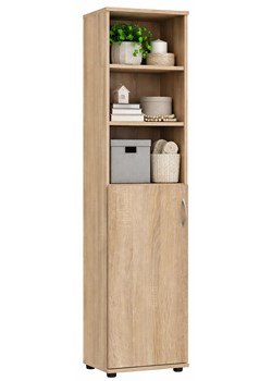 Skandynawski regał biurowy z drzwiczkami dąb sonoma C3-R24 ze sklepu Edinos.pl w kategorii Regały i witryny - zdjęcie 189241822