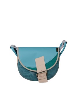 -niebieska damska torebka listonoszka skórzana na ramię Freshman Mini ze sklepu Słoń Torbalski w kategorii Listonoszki - zdjęcie 189244163