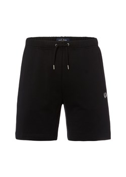 Fred Perry Męskie szorty dresowe Mężczyźni Bawełna czarny jednolity ze sklepu vangraaf w kategorii Spodenki męskie - zdjęcie 189244250