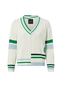 Marc Cain Damski sweter z dzianiny z wełną Kobiety Bawełna écru wzorzysty ze sklepu vangraaf w kategorii Swetry damskie - zdjęcie 189244260