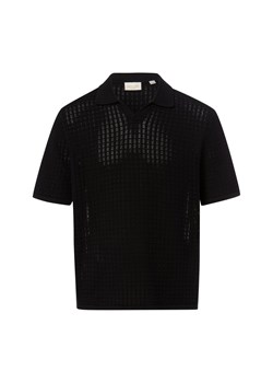 Jack & Jones Męska koszulka polo - JORnantucket Mężczyźni Bawełna (100%) czarny jednolity ze sklepu vangraaf w kategorii T-shirty męskie - zdjęcie 189244281