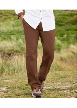Brązowe spodnie chinosy ze stretchem ze sklepu Atlas For Men w kategorii Spodnie męskie - zdjęcie 189244493
