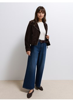 Mohito - Jeansy wide leg petite - granatowy ze sklepu Mohito w kategorii Jeansy damskie - zdjęcie 189244850