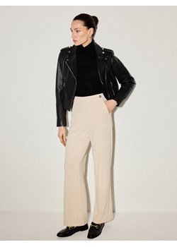 Mohito - Beżowe spodnie wide leg - beżowy ze sklepu Mohito w kategorii Spodnie damskie - zdjęcie 189245101