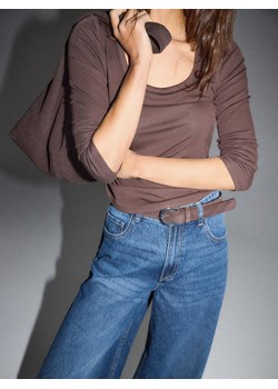 Mohito - Skórzany pasek - ciemnobrązowy ze sklepu Mohito w kategorii Paski damskie - zdjęcie 189245192