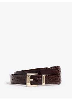 Mohito - Brązowy pasek z klamrą - ciemnobrązowy ze sklepu Mohito w kategorii Paski damskie - zdjęcie 189245203