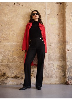 Mohito - Czarne spodnie z szeroką nogawką - czarny ze sklepu Mohito w kategorii Spodnie damskie - zdjęcie 189245234