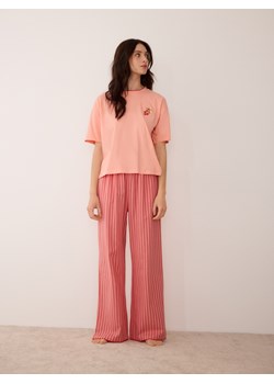 Reserved - Dwuczęściowa piżama z nadrukiem - intenstywna czerwień ze sklepu Reserved w kategorii Piżamy damskie - zdjęcie 189245343