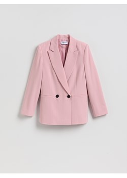 Reserved - Dwurzędowa marynarka - pastelowy róż ze sklepu Reserved w kategorii Marynarki damskie - zdjęcie 189245350