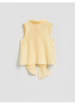 Reserved - Bluzka z wiązaniem - jasnożółty ze sklepu Reserved w kategorii Bluzki damskie - zdjęcie 189245434