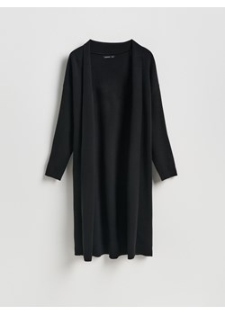 Reserved - Długi kardigan z wiskozą - czarny ze sklepu Reserved w kategorii Swetry damskie - zdjęcie 189245532