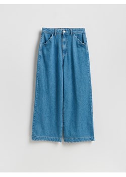 Reserved - Jeansy wide leg ze średnim stanem - niebieski ze sklepu Reserved w kategorii Jeansy damskie - zdjęcie 189245534