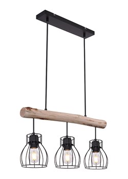 Globo lighting Lampa wisząca w kolorze czarno-jasnobrązowym - 60 x 13,5 x 140 cm ze sklepu Limango Polska w kategorii Oświetlenie - zdjęcie 189247792