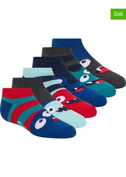 Skechers Skarpety (6 par) w kolorze niebiesko-szaro-trukusowym ze sklepu Limango Polska w kategorii Skarpetki dziecięce - zdjęcie 189247851