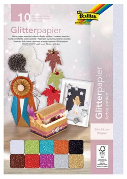 folia PAPER Brokatowy papier (10 szt.) - 34 x 24 cm ze sklepu Limango Polska w kategorii Akcesoria biurowe - zdjęcie 189249602