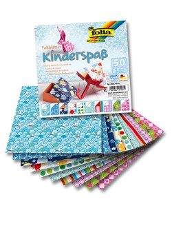 folia PAPER Papier (50 szt.) "Fun for children" ze wzorem do składania - 15 x 15 cm ze sklepu Limango Polska w kategorii Akcesoria biurowe - zdjęcie 189249622