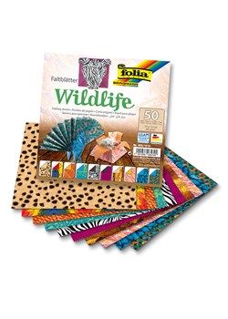 folia PAPER Papier (50 szt.) "Wildlife" ze wzorem do składania - 15 x 15 cm ze sklepu Limango Polska w kategorii Akcesoria biurowe - zdjęcie 189249624