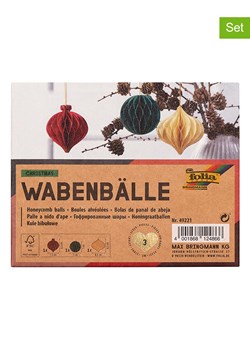 folia PAPER Kule (3 szt.) "Chrismas" w kolorze kremowym, czerwonym i zielonym ze sklepu Limango Polska w kategorii Zabawki - zdjęcie 189249881