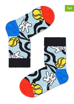 Happy Socks Skarpety (2 pary) w kolorze błękitnym ze wzorem ze sklepu Limango Polska w kategorii Skarpetki dziecięce - zdjęcie 189249990
