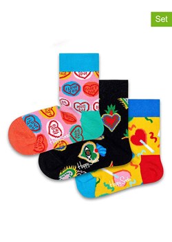Happy Socks 3-częściowy zestaw prezentowy ze wzorem ze sklepu Limango Polska w kategorii Skarpetki dziecięce - zdjęcie 189250014
