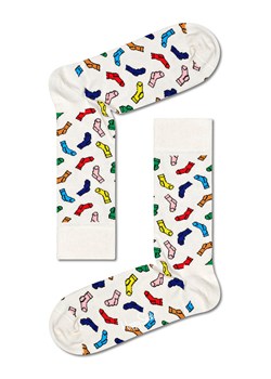 Happy Socks Skarpety w kolorze białym ze wzorem ze sklepu Limango Polska w kategorii Skarpetki męskie - zdjęcie 189250183