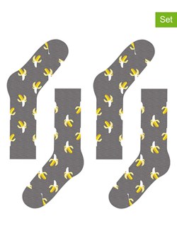 Happy Socks Skarpety (2 pary) w kolorze szaro-żółtym ze sklepu Limango Polska w kategorii Skarpetki męskie - zdjęcie 189250273